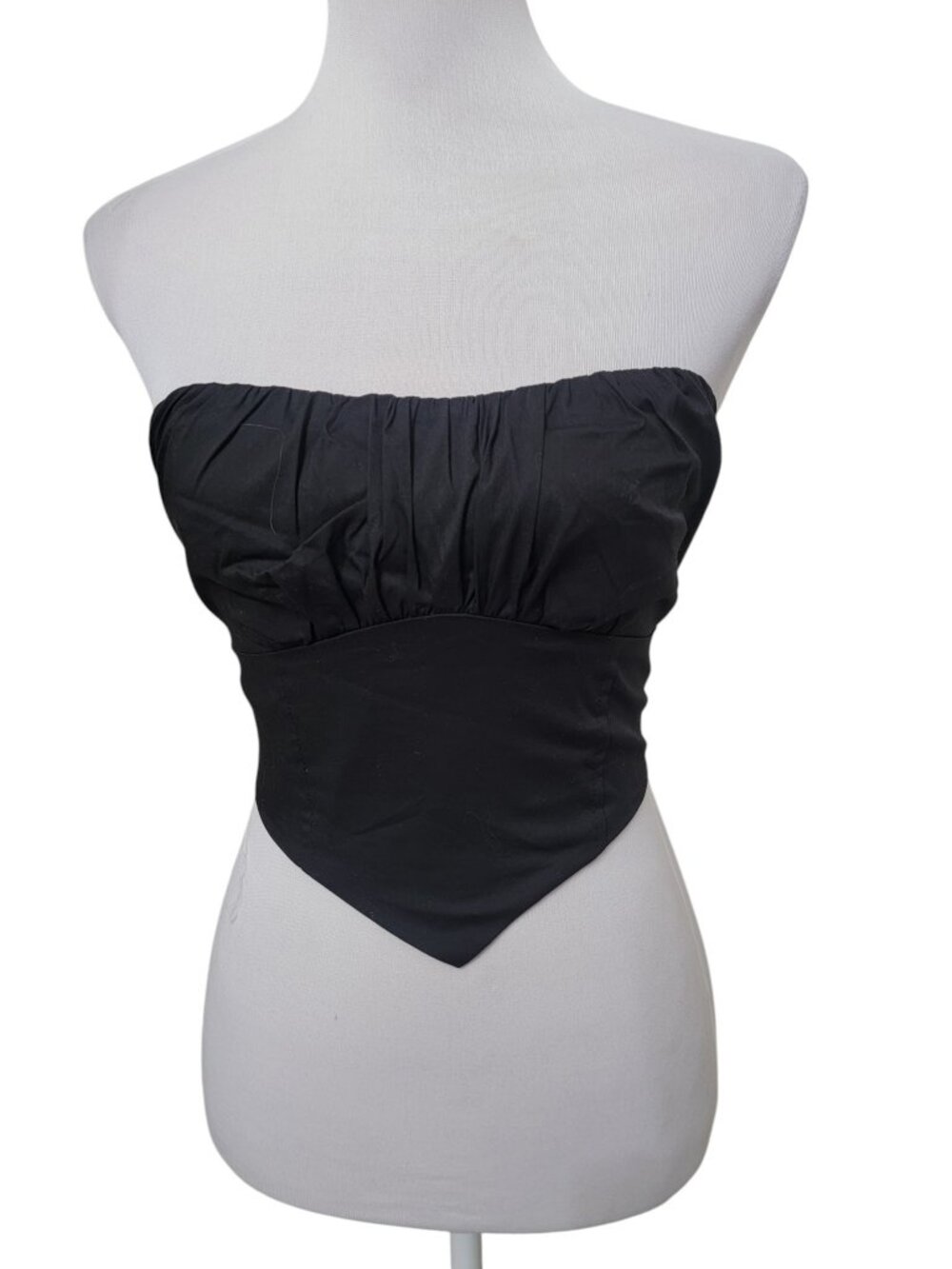 Cotton Candy Size M Black Strapless Corset Top, NEW with Tag